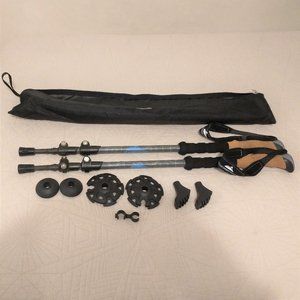 Cascade Mountain Tech Carbon Fiber Quick Lock Trekking Poles Excellent Condition